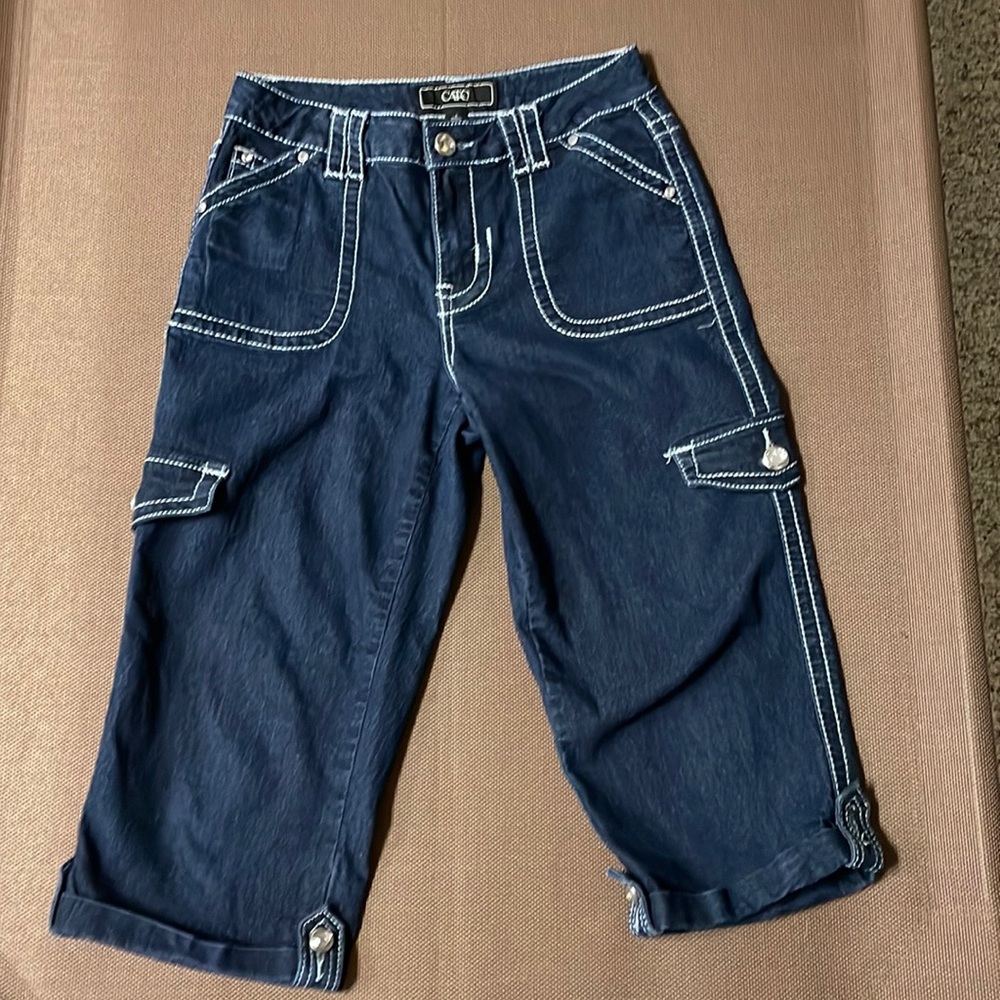 Women’s Cato brand jean capris. Embellished. Size 4